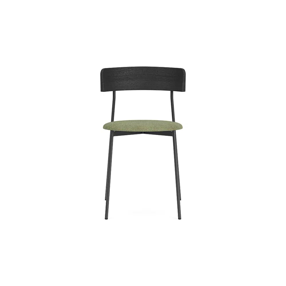 Friday Dining chair no arms - black frame - black back