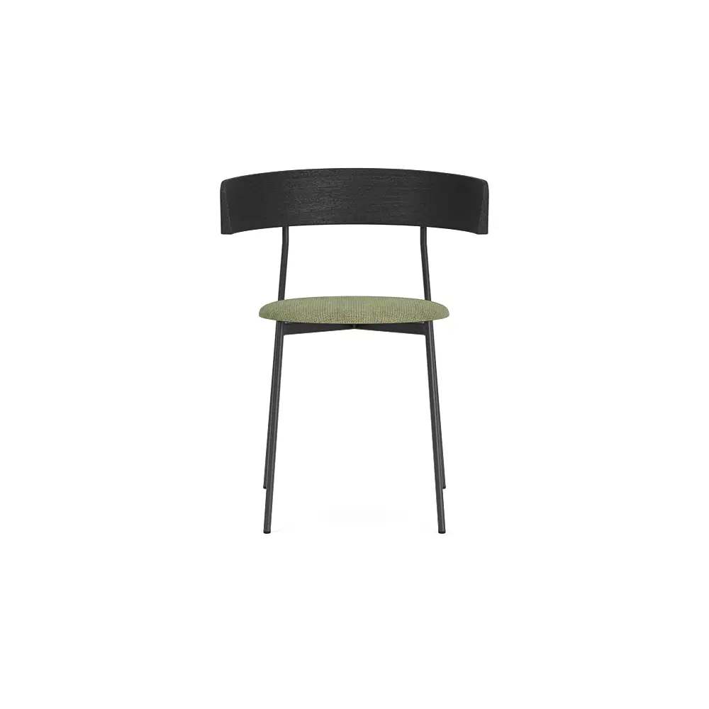 Friday dining chair with arms - black frame - black back