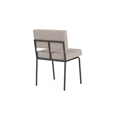 Monday dining chair no arms - black frame
