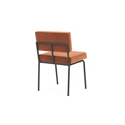 Monday Dining chair no arms - black frame
