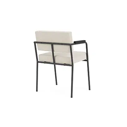 Monday dining chair with arms - black frame - black arms