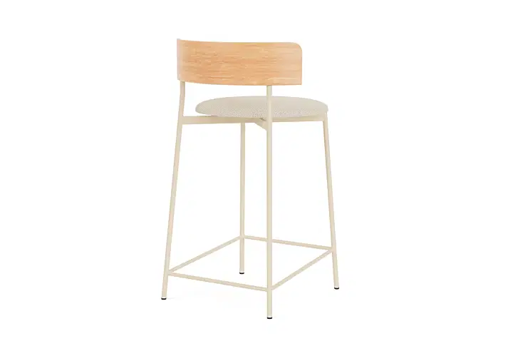 Friday counter stool - sand frame - black back