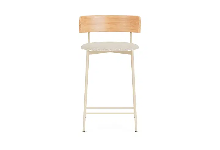 Friday counter stool - sand frame - black back
