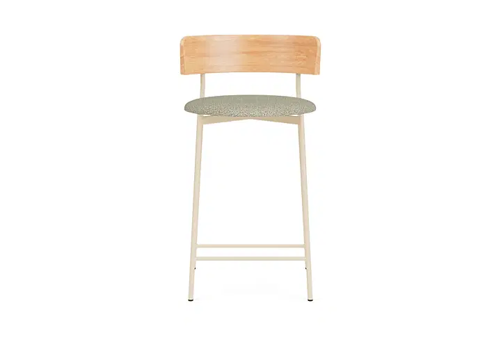 Friday counter stool - black frame - black back