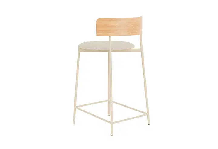 Friday counter stool - sand frame - black back
