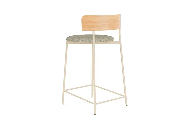 Friday counter stool - black frame - black back