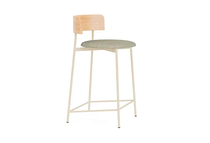 Friday counter stool - black frame - black back