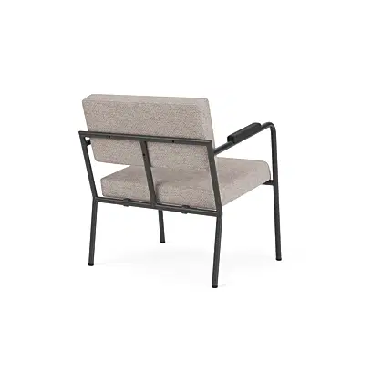 Monday Lounge chair with arms - black frame - black arms