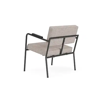 Monday Lounge chair with arms - black frame - black arms
