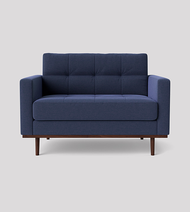 Двухместный диван синий
