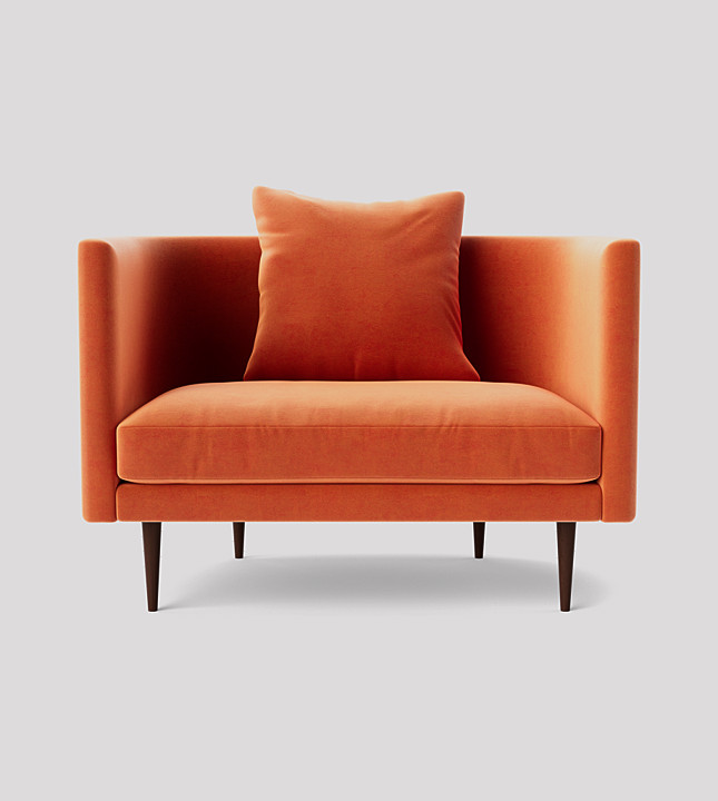 Двухместный диван оранжевый