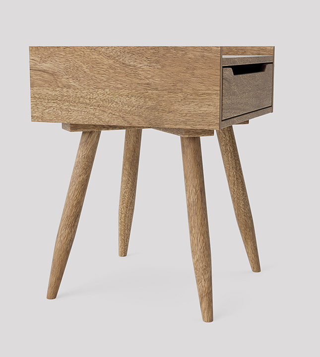 Photo inspiration: Gallery Detail: Southwark Scandinavian Bedside Table With Drawer In Natural Oak Stained