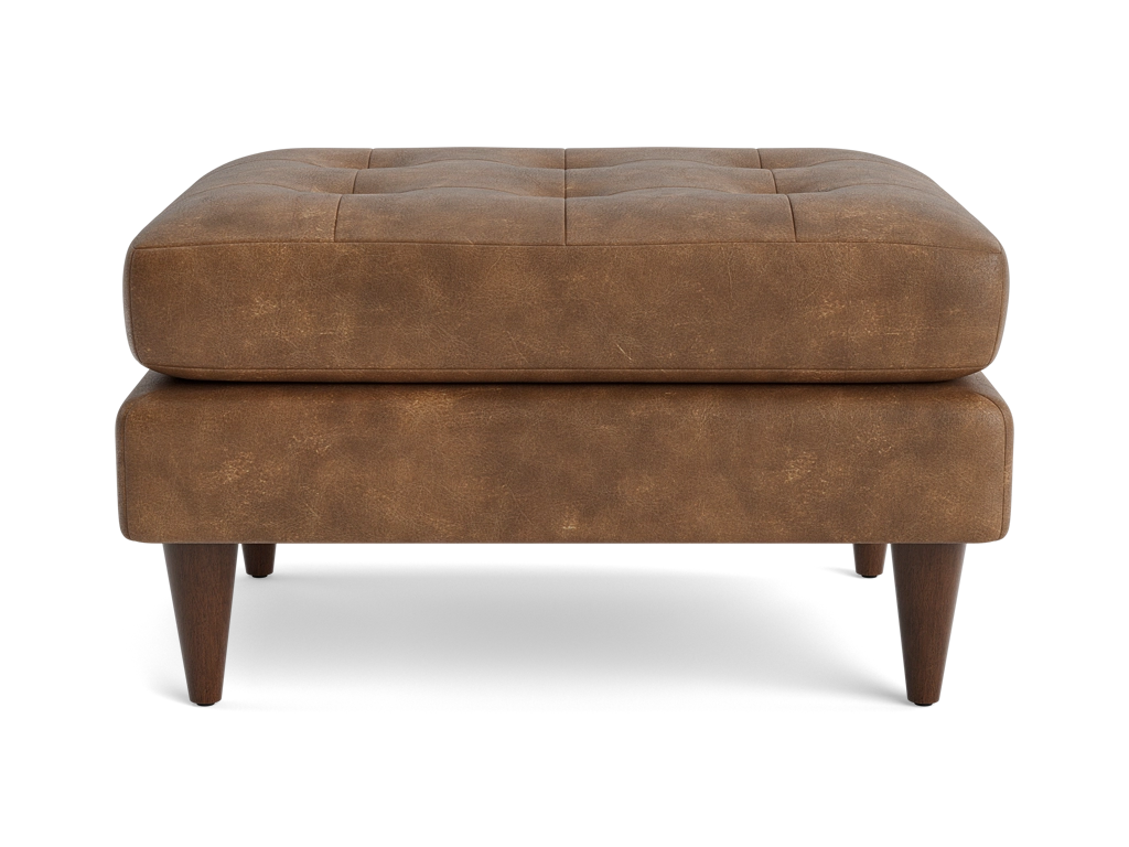 Eliot Leather Ottoman
