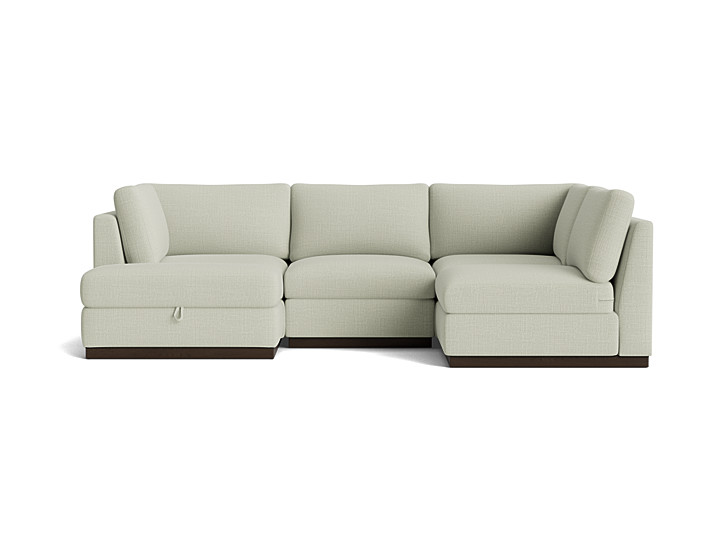 Holt Petite Modular U-Sofa Storage Sectional - Thumbnail 4