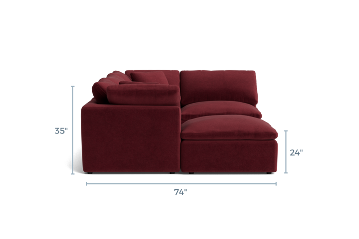 Bryant Petite Modular U-Sofa Bumper Sectional - Thumbnail 2