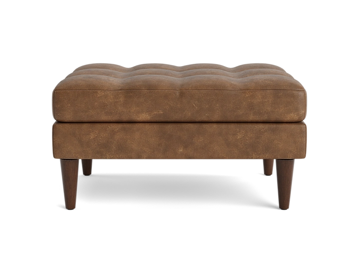 Briar Leather Ottoman