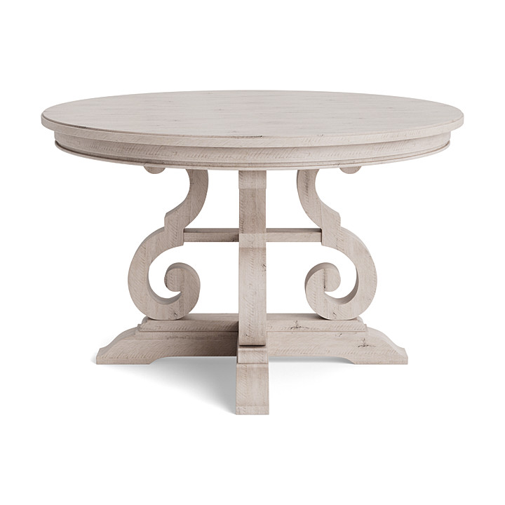 white pedestal table 48