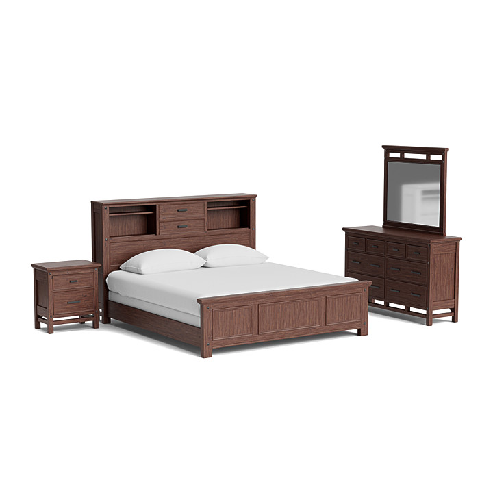 Wolf Creek Bookcase 4 Pc Bedroom Set, Value City Bookcase Bed Frames