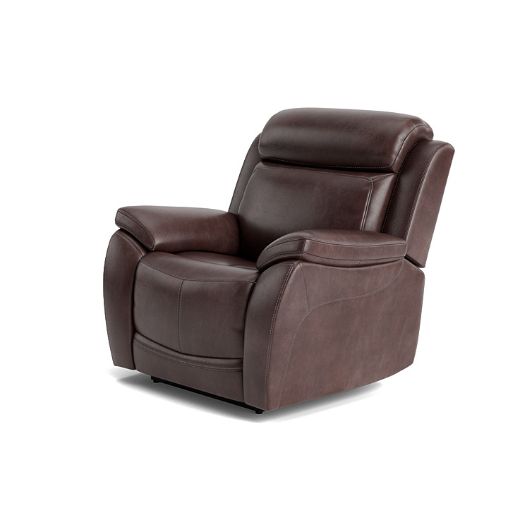 leather swivel power recliner