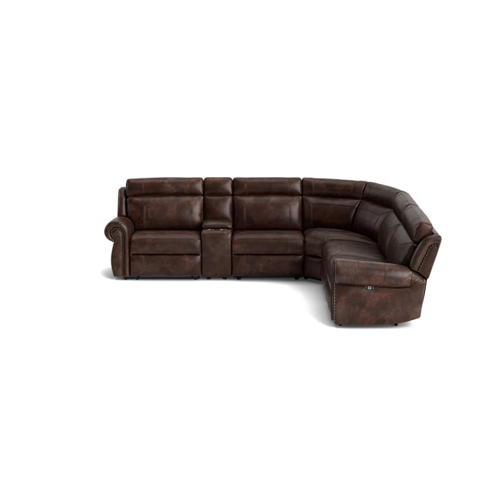 Carlyle II 6 Pc. Vegan Leather Reclining Sectional