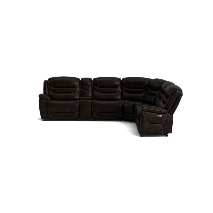 Lounge II 6 Pc. Leather Reclining Sectional
