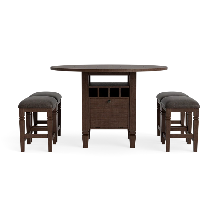 Winter Park 5 Pc. Backless Bar Stool Counter Height Dining Set
