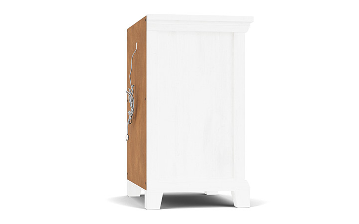 Bella Bookshelf Nightstand in White | Nightstands | Bedroom