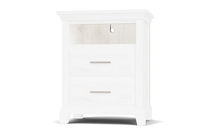 Bella Bookshelf Nightstand in White | Nightstands | Bedroom