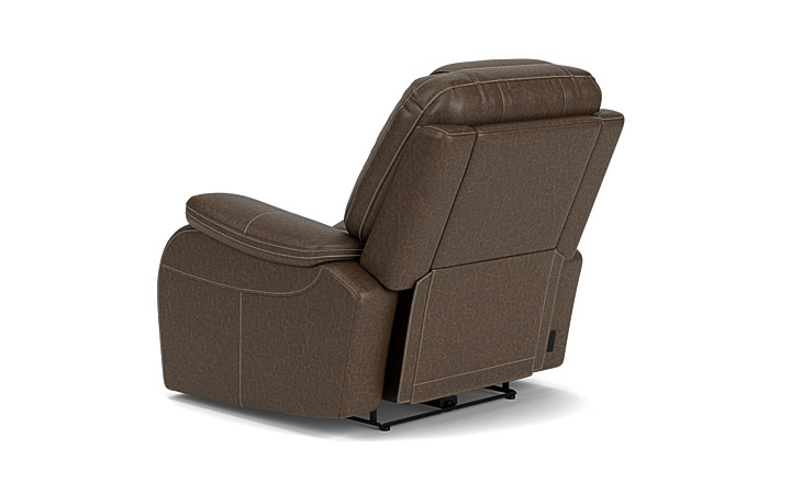 Malibu Power Recliner in Platinum Leather Recliners Living Room