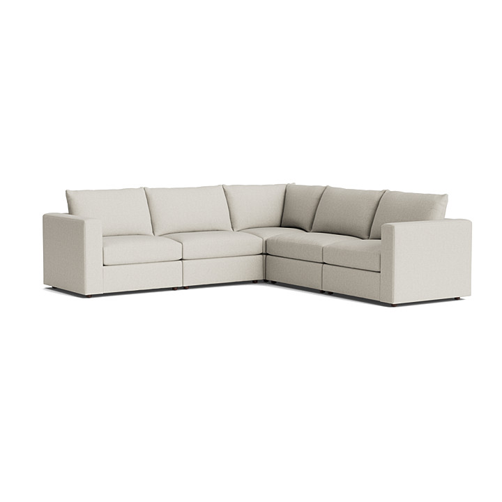 Beckham Track Arm Modular L-Shaped Sectional - Thumbnail 4