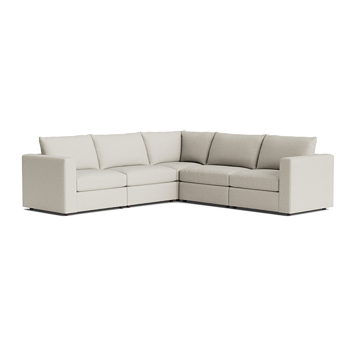 Beckham Track Arm Modular L-Shaped Sectional - Thumbnail 2