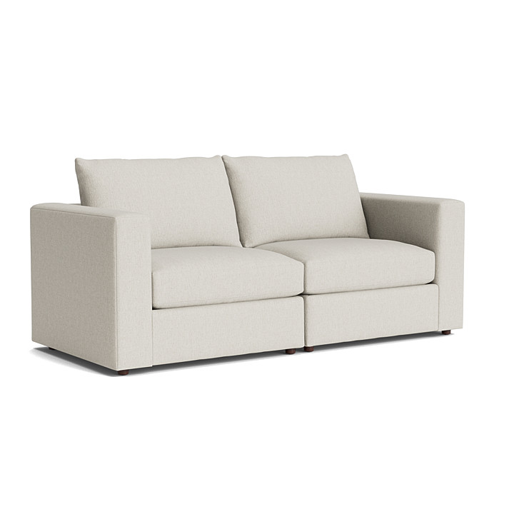 Beckham Thin Track Arm Modular Sofa with Ottoman - Thumbnail 2