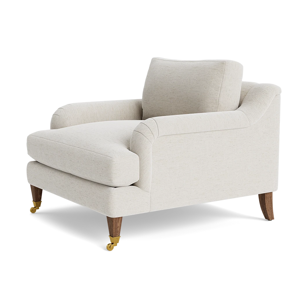 Lucille English Roll Arm Lounge Chair - Main Image