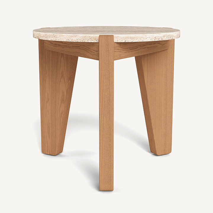 MLB Teak Round Side Table | Modern Outdoor Furniture – HARBOUR
