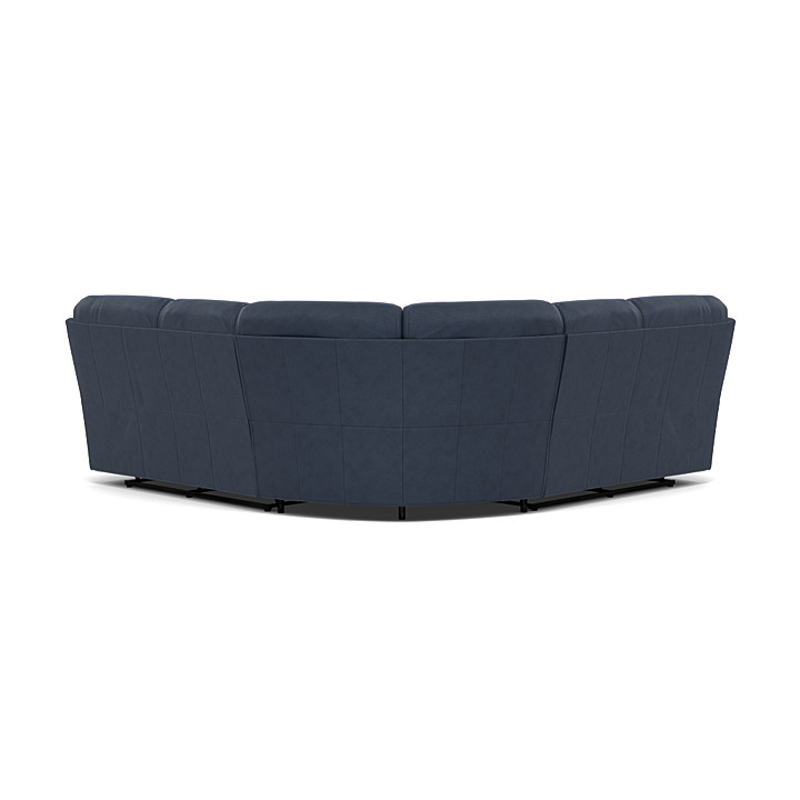 Curved sectional shop sofa with recliners
