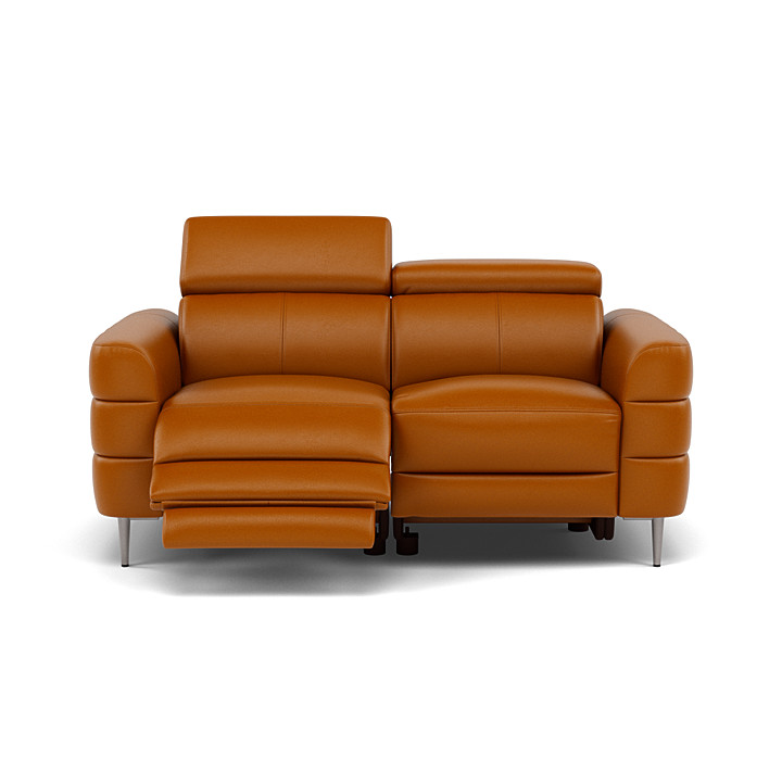 Tan leather best sale recliner sofa