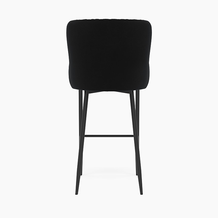 Petra Black Velvet Bar Stool Image