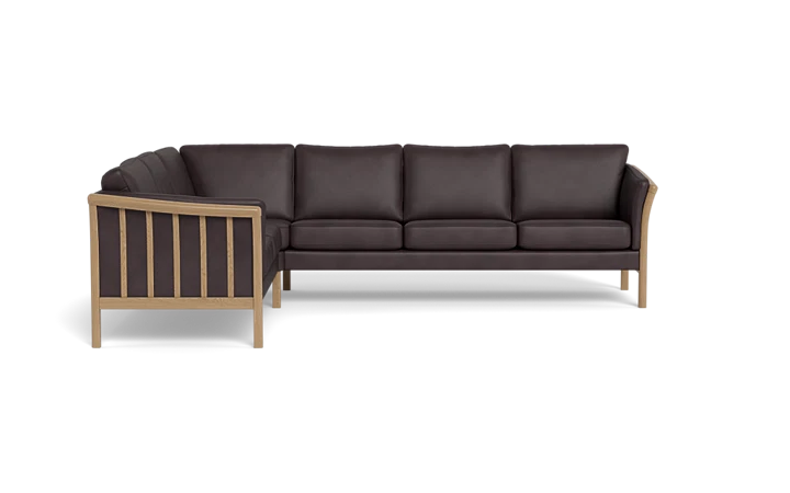 Classic Line Tunis CL600 Exclusiv hjørnesofa - Hvidolieret eg - L:215 cm