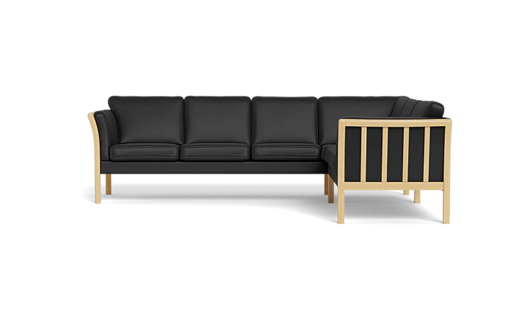 Rosenholm hjørnesofa - Sort - L:208 cm - Køb til DKK 16.499 - Spar 30%