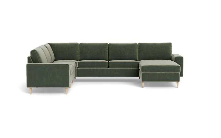 Symfoni 2019 hjørnesofa med chaiselong - Mørkegrøn - L:347 cm
