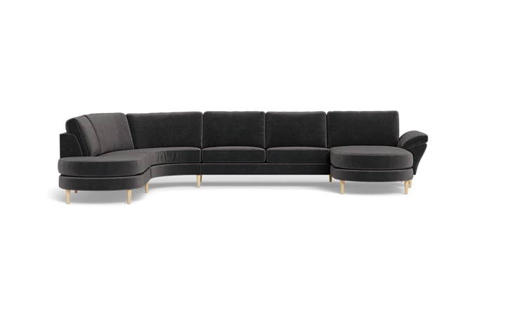 Symfoni 2018 hjørnesofa med chaiselong og open end - L:363 cm
