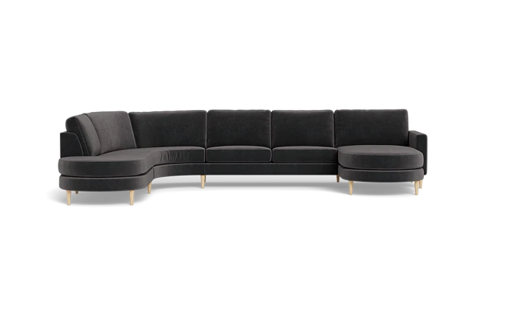Symfoni 2018 hjørnesofa med chaiselong og open end - L:354 cm