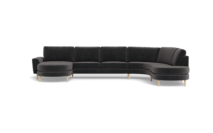 Symfoni 2018 hjørnesofa med chaiselong og open end - L:361 cm