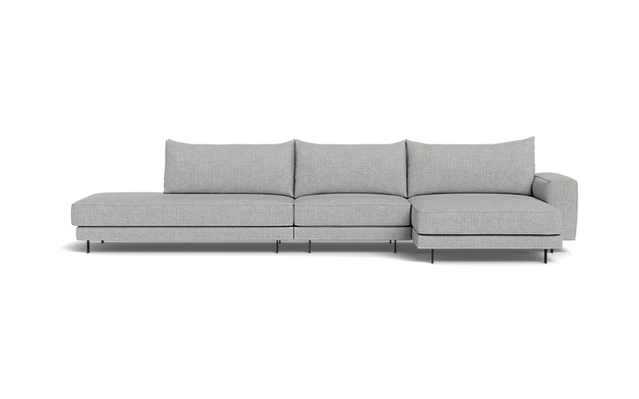 Samba Double Day sofa med chaiselong og open end - Grå - L:365 cm