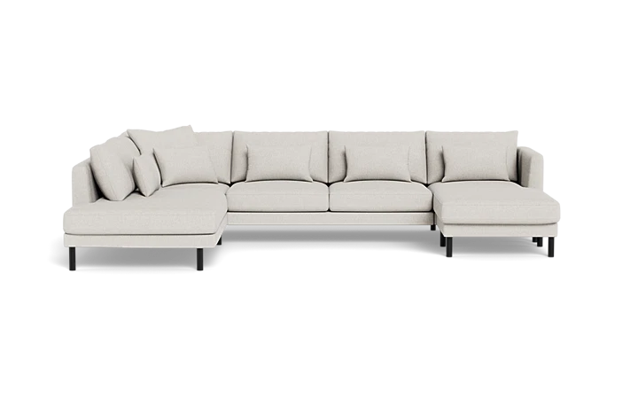 Noelle sofa med chaiselong og open end - Hvid - L:331 cm