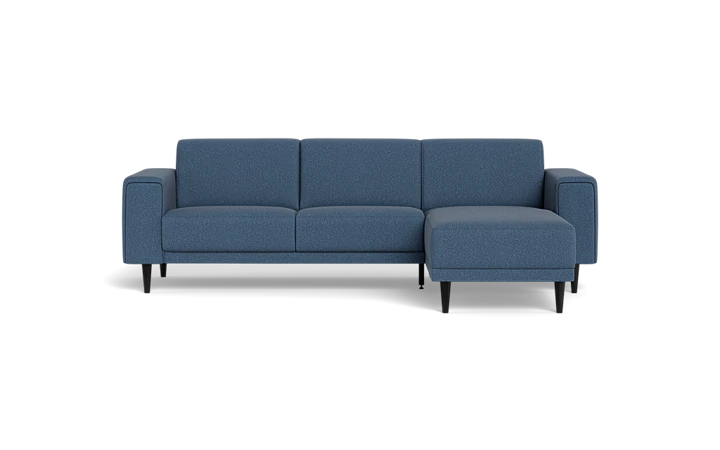 Salerno sofa med chaiselong - Blå - L:250 cm