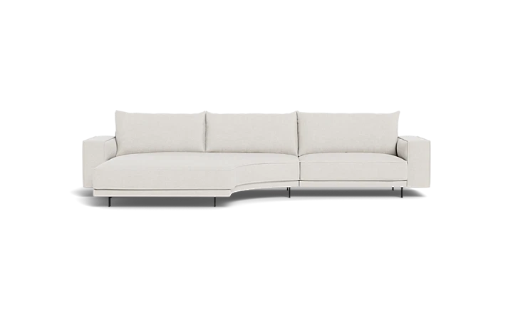 Samba Double Day 1,5 sofa med rund chaiselong - Hvid - L:326 cm
