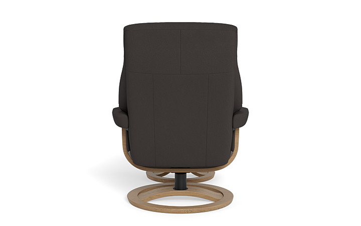 Shop Atlanta Large Oak Swivel Recliner + Footstool in Fabric Shop Atlanta Large Oak Swivel Recliner + Footstool in Fabric