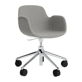 Form Armchair Swivel 5W Gas Lift Full Upholstery Alu