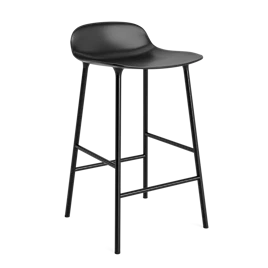Form barstol 65 cm stål & krom
